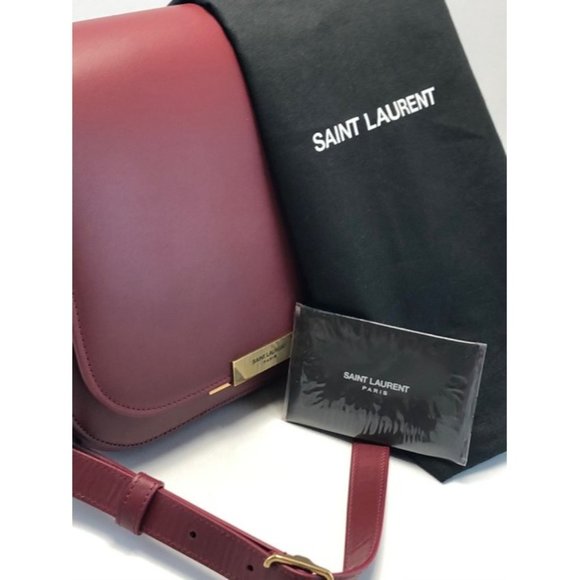 SAINT LAURENT Betty Satchel In 6146 Red Lambskin Leather Bag - Picture 12 of 12